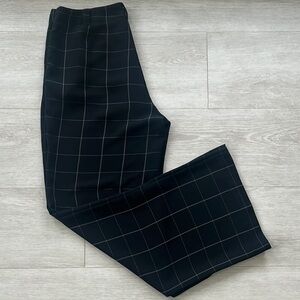 New York & Company Black White Pinstripe Plaid Dress Pants Trousers